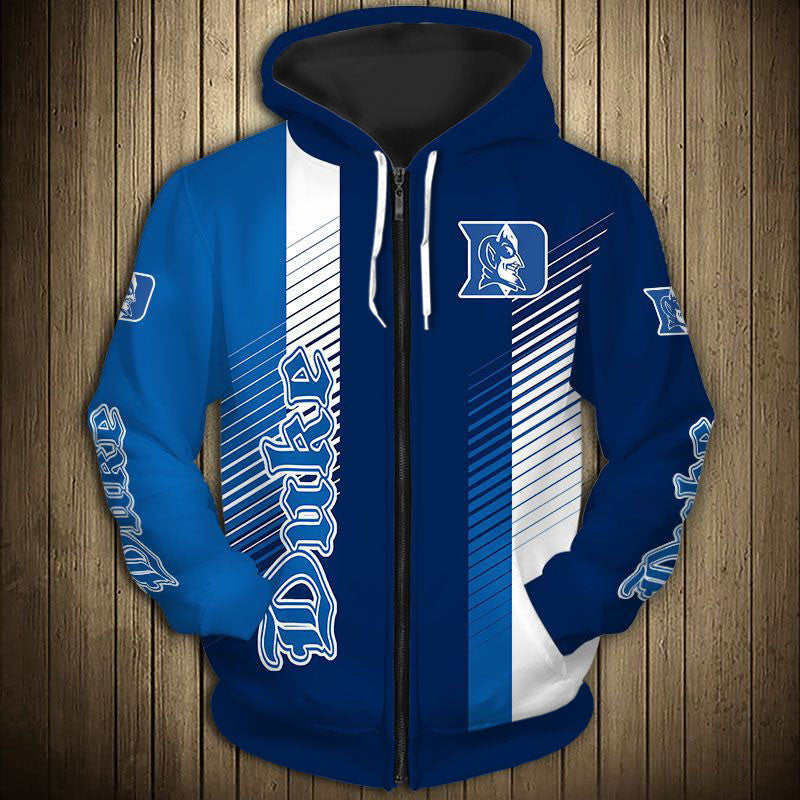 Duke Blue Devils Striped Hoodie - Stand Out In Style